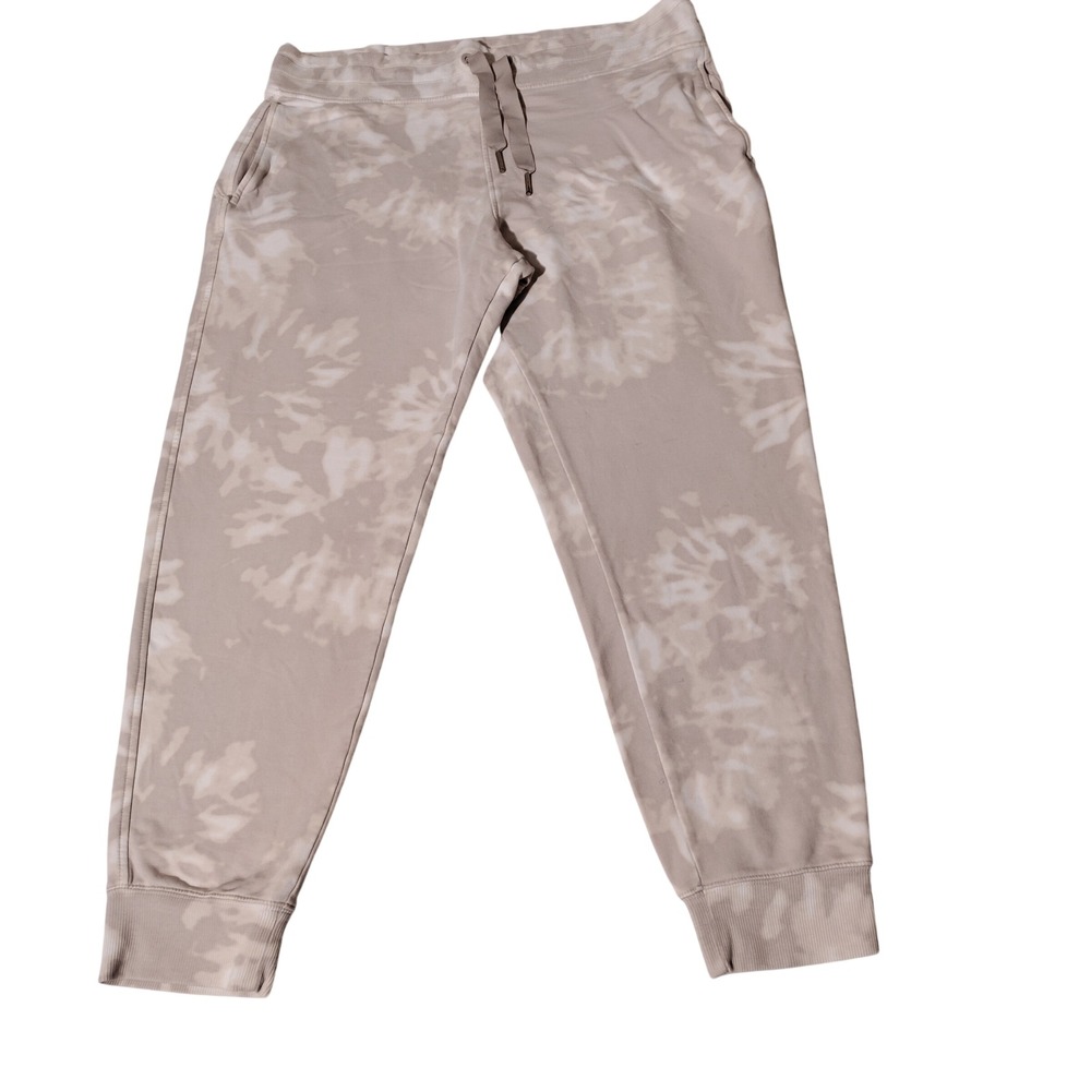 Athleta Balance Printed Jogger Sweatpants XL (35"x26.5") Oatmeal Heather